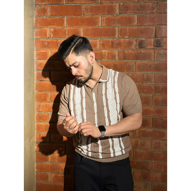 Beige Old Money Polo