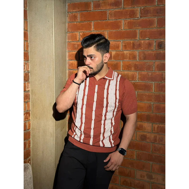 Orange Old Money Polo