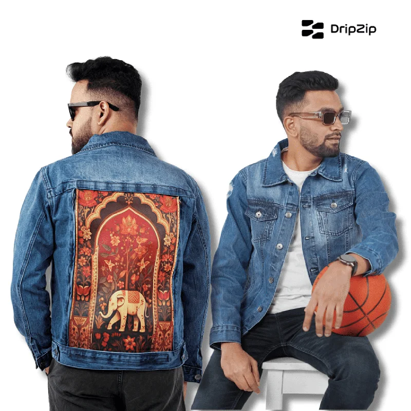 Blue Denim Jacket - Elephant