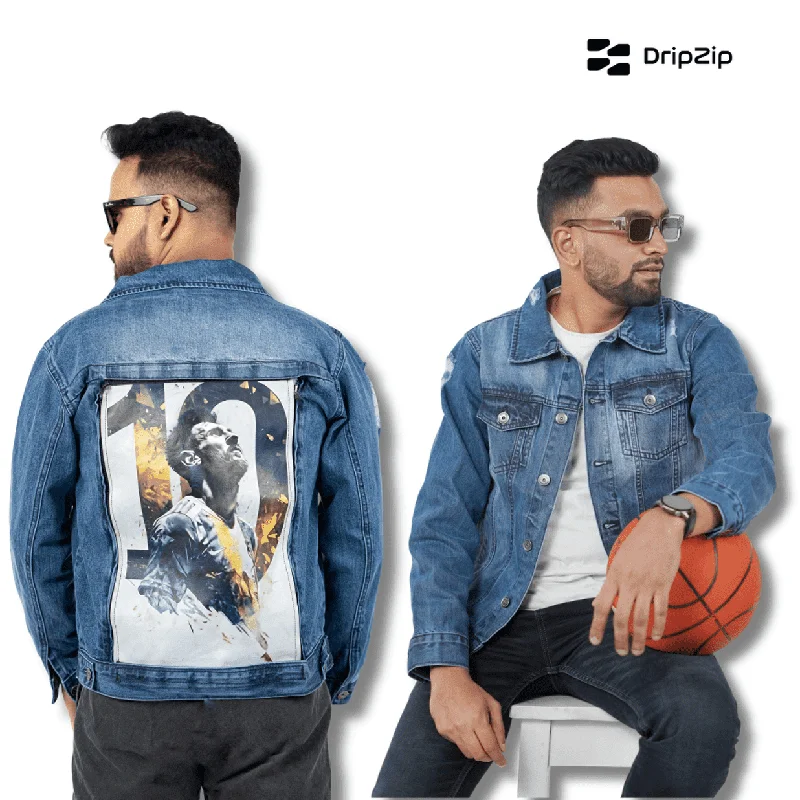 Blue Denim Jacket- Messi