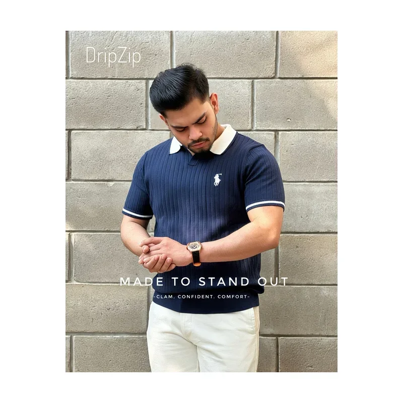 Blue Old Money US Polo