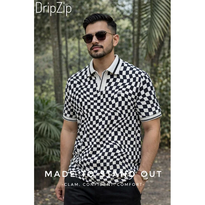 Patterned Old Money Polo