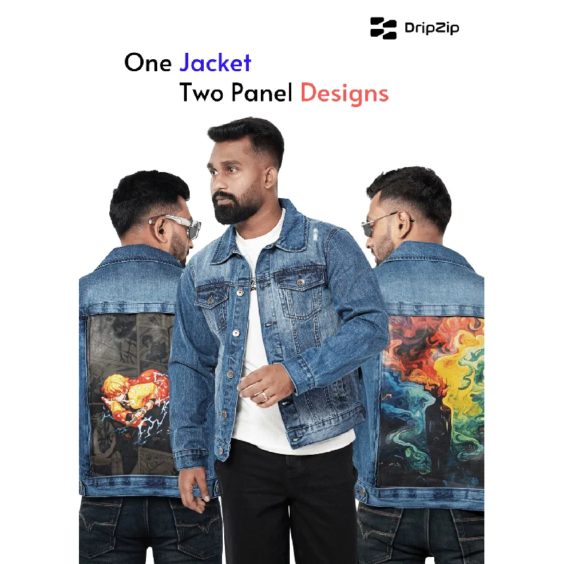 Blue Jacket with 2 Designs
